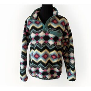 PATAGONIA Synchilla Snap-T Aztec print fleece pullover YOUTH SIZE XXL 16-18